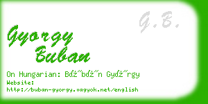 gyorgy buban business card